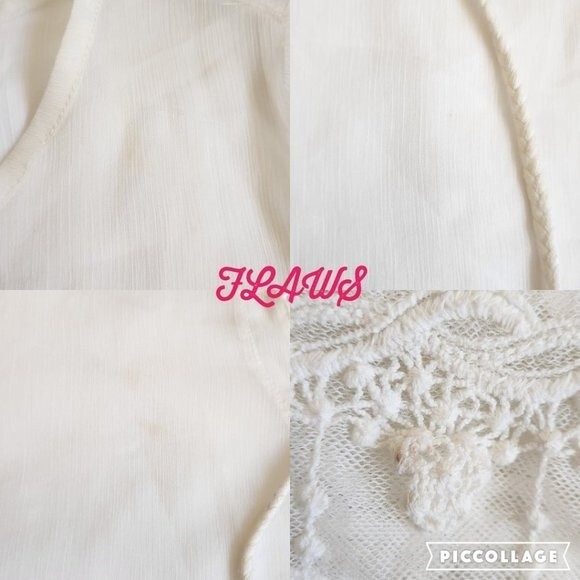 Mario Rerio Off-white Sheer Tunic Top Size Small - Picture 9 of 12